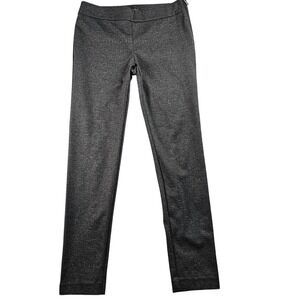 Ann Taylor Factory Women's Textured Ankle Pants Size 4 Gray Zipper Detail